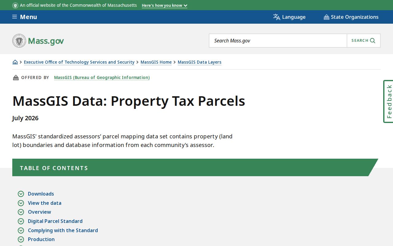 Plymouth ZIP code directory MassGIS parcel attribute information
